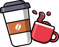 Take Away Hot Coffee Cup & Cap 8 0z